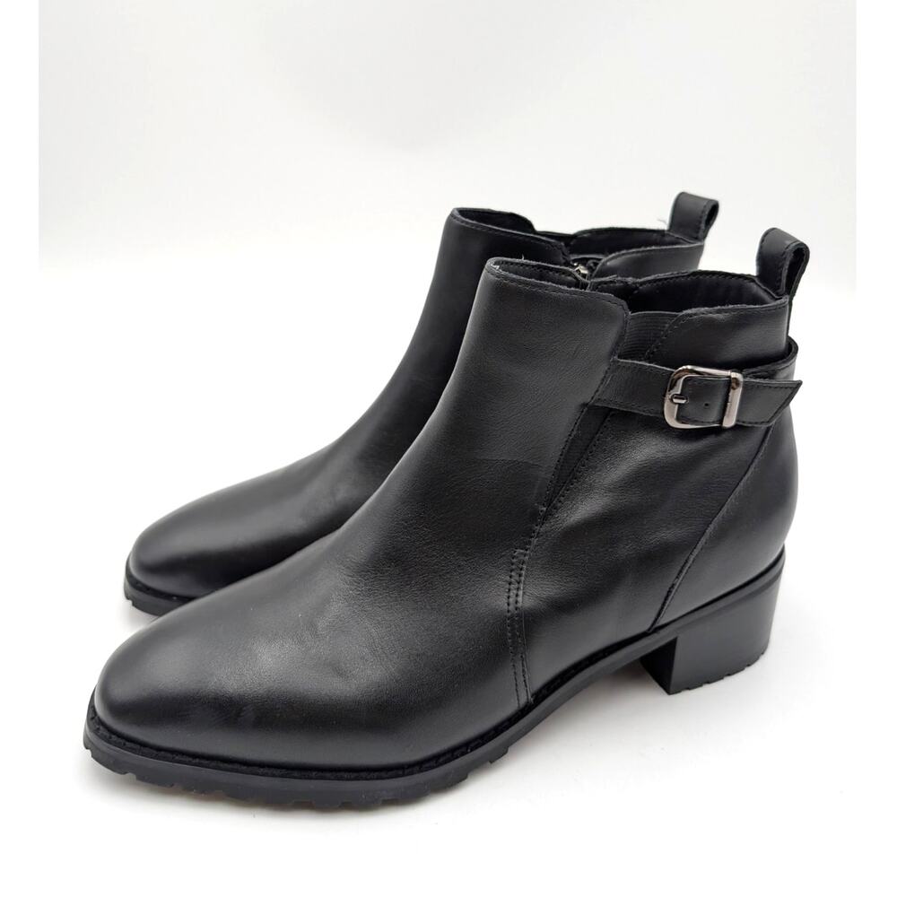 Blondo Sullivan Waterproof Bootie Women's Black Leather Size US10M EU40.5
